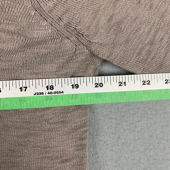 Sparrow Anthropologie Taupe Cotton Ruffle Open Front Cropped Cardigan Womens XL - Picture 7 of 8